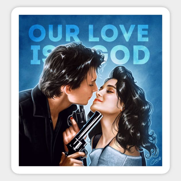 our love is god Sticker by c0ffeebee